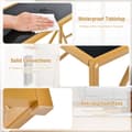 Miniatyrbillede 5 af 8: Indgangsbord, 31,5x12x29,5 tommer, Sort Guld