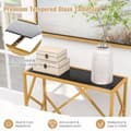 Miniatyrbillede 6 af 8: Indgangsbord, 31,5x12x29,5 tommer, Sort Guld