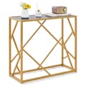 Miniatyrbillede 1 af 8: Indgangsbord, 31,5x12x29,5 tommer, Sort Guld