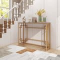Miniatyrbillede 7 af 8: Konsolbord, 43,5"x12"x32", Hvid og Guld