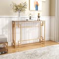 Miniatyrbillede 2 af 8: Konsolbord, 43,5"x12"x32", Hvid og Guld