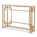 Miniatyrbillede 1 af 8: Konsolbord, 43,5"x12"x32", Hvid og Guld