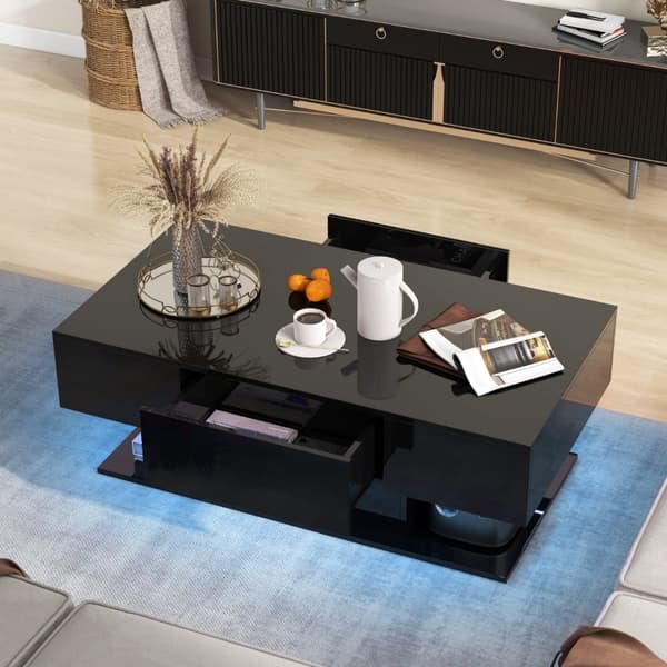 Kaffebord, 110x60x40 cm, Svart