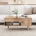 Miniatyrbillede 3 af 8: Kaffebord, 100x50x45 cm, Naturfarvet