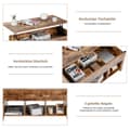 Miniatyrbillede 2 af 8: Kaffebord, 104,5x49,5x48,5 cm, Brun