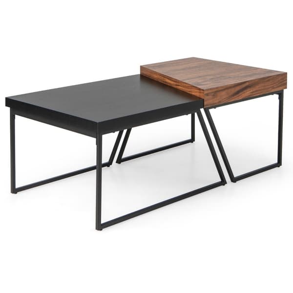 Sidobord, 120x60x46 cm, Svart och Brun