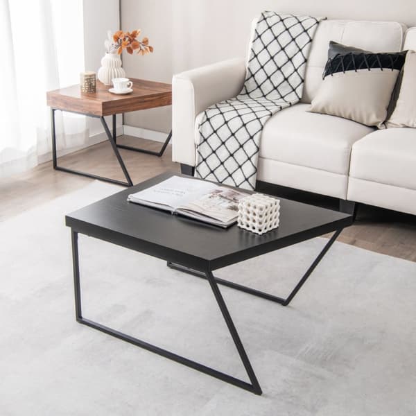 Sidobord, 120x60x46 cm, Svart och Brun