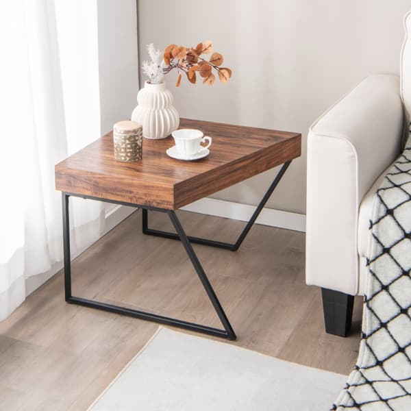 Sidobord, 120x60x46 cm, Svart och Brun