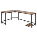 Miniatyrbillede 2 af 8: Computerskrivebord, 168x125x74 cm, Sort/Kaffe/Naturlig