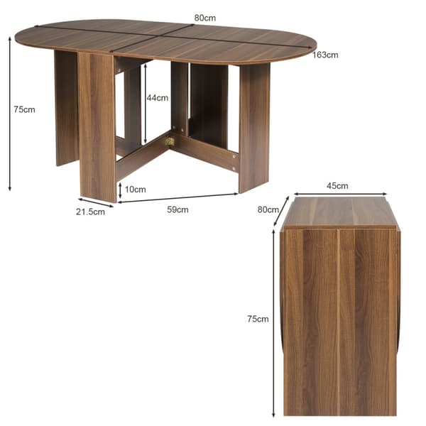 Spisebord, 163x80x75 cm, Brun