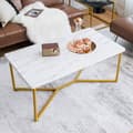 Miniatyrbillede 3 af 8: Kaffebord, 107x61x46 cm, Hvid+Guld