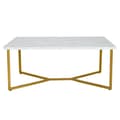 Miniatyrbillede 4 af 8: Kaffebord, 107x61x46 cm, Hvid+Guld