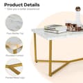 Miniatyrbillede 7 af 8: Kaffebord, 107x61x46 cm, Hvid+Guld