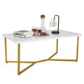 Miniatyrbillede 1 af 8: Kaffebord, 107x61x46 cm, Hvid+Guld