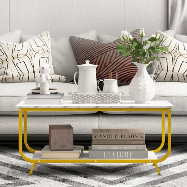 Kaffebord, 107x56x47 cm, Hvid