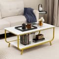 Miniatyrbillede 2 af 8: Kaffebord, 107x56x47 cm, Hvid