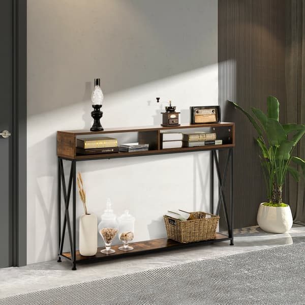 Konsolbord, 47x9x31 tum, Brun