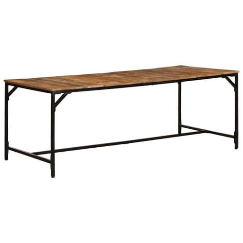 Matbord 200x100x75 cm massivt trä grov mango