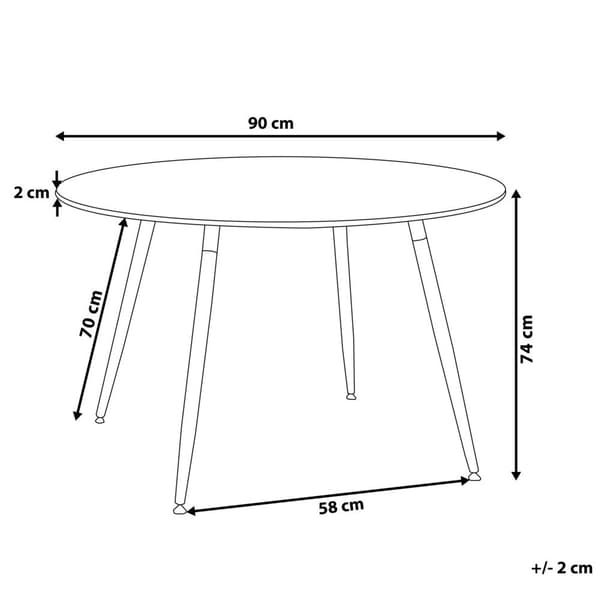 BOVIO Matbord Svart 90 cm 90 cm Lumarko!