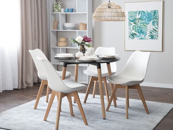 BOVIO Matbord Svart 90 cm 90 cm Lumarko!
