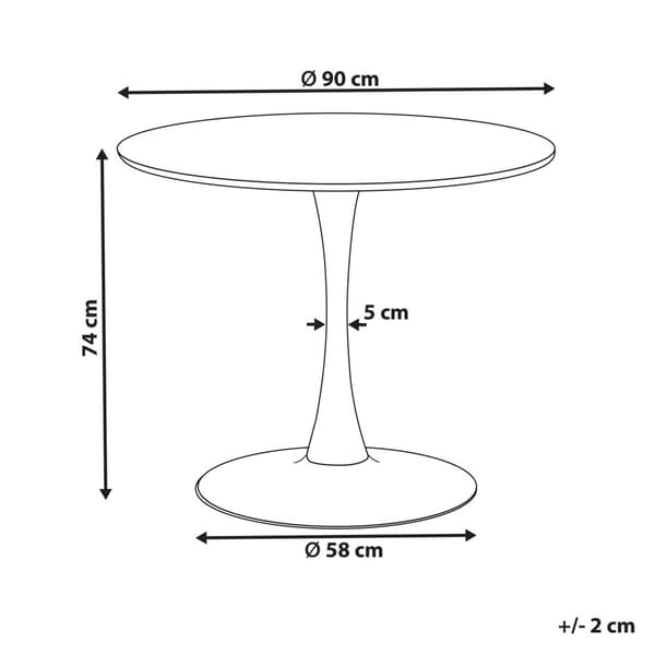 BOCA Matbord Ljusbrunt 90 cm 90 cm Lumarko!