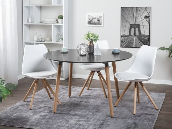BOVIO Matbord Svart 120 cm 120 cm Lumarko!
