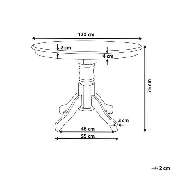 AKRON ruokapöytä musta 120 cm 120 cm Lumarko!