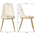 Miniatyrbild 5 av 6: (Ensemble, matbord 117 x 68 x 75 cm med 4 stolar) Bordskiva i vit MDF, ben i guldplätering