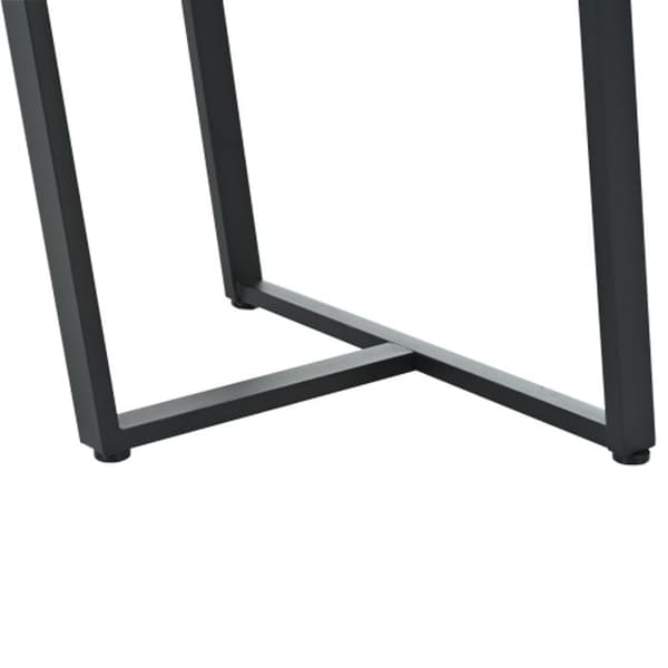 Matbord 140x80cm (1-St) Modern rektangulärt matbord i marmor med justerbara ben, vit/svart