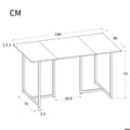 Miniatyrbild 6 av 6: Matgrupp 140 x 80 x 75 cm matbord med 4 stolar, L-formade gyllene ben