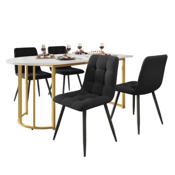 Matgrupp (5 delar), 139x80cm matbord med 4 stolar set