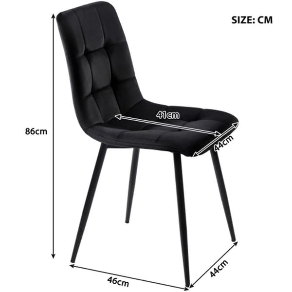 Matsalsbordset (5 delar) 140x80cm, köksbord med ben i guldmetall, matstolar i svart sammet