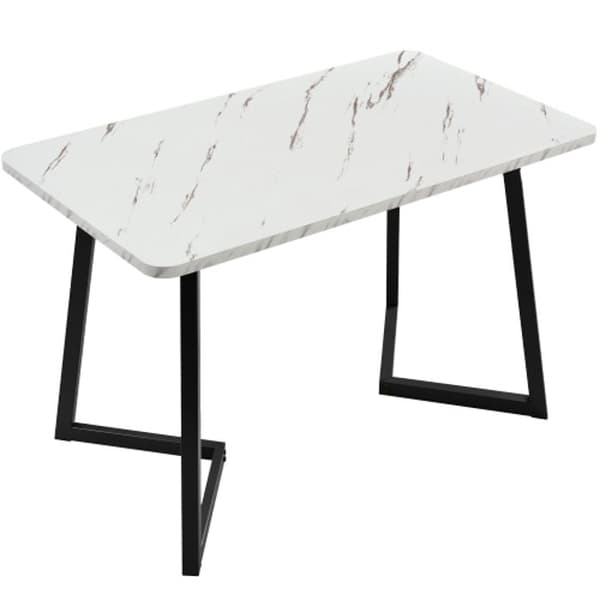 Matgrupp (5 delar), 117x68 cm matbord med 4 stolar Kökstabel, svarta ben, grå linne stolar