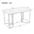 Miniatyrbild 3 av 6: Matbordset 140×80×75cm Matbord med 4 stolar