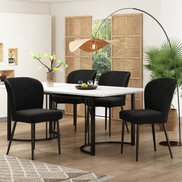 Matbordset 140×80×75cm Matbord med 4 stolar