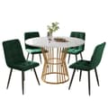 Miniatyrbild 3 av 6: Matsalsbordset (5 delar), matsalsbordset med 4 stolar, bord med 100 cm diameter