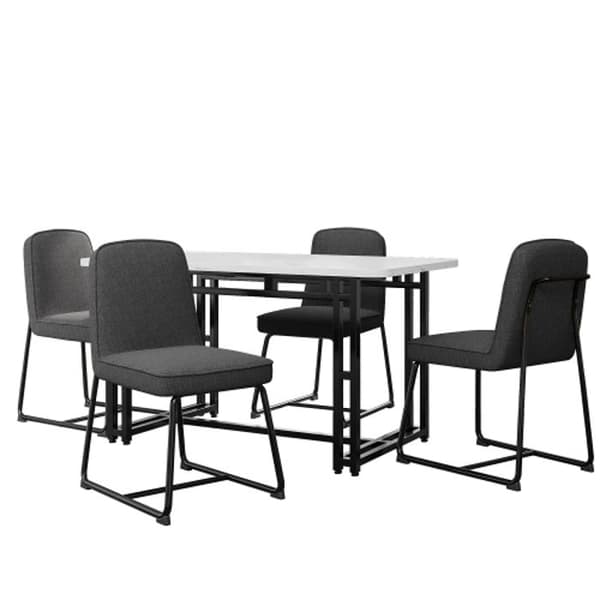 Matgrupp med 5 delar, matsalsbord 120x70 cm, med 4 stolar, köksbordset
