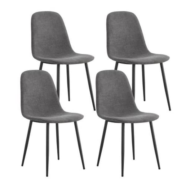 Matsalsset, (5-delat set), modern köksbord och 4 stolar, (med ryggstöd)