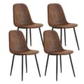 Miniatyrbild 3 av 6: Matgrupp, (5 delar), modern köksbord med 4 stolar, sitsar i faux daim, ben i järn