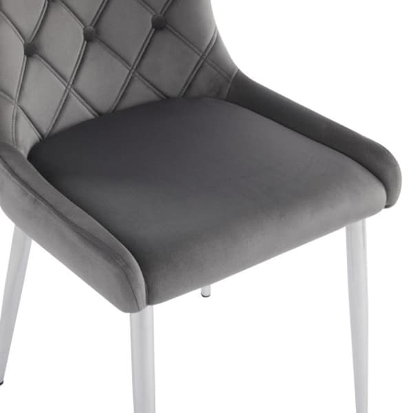 Matbord set (5 delar), matbord 117x68 cm med 4 stolar, silverfärgade ben.