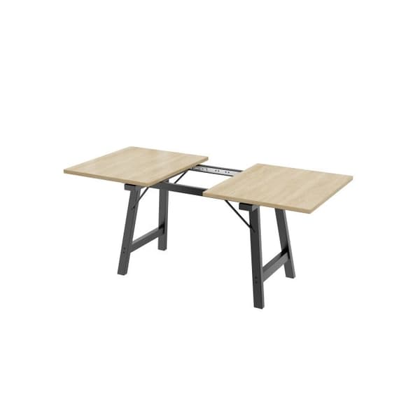 Matbord i trä 140/180*80cm, utdragbart, för 4-6 personer, naturlig färg