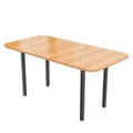 Miniatyrbillede 6 af 8: Klassisk udtrækkeligt spisebord træ farve 120/160 cm, naturlig, minimalistisk stil, alustøtte, 4-6 personer