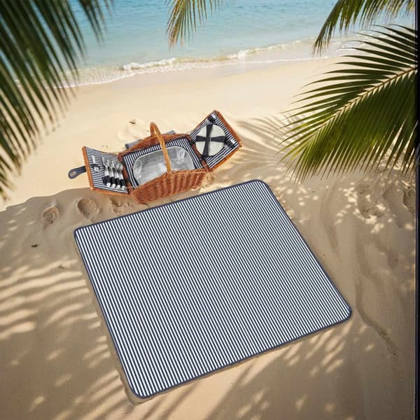Picnickurv Usedom til 4 personer, med kølerum og tilbehør - brun