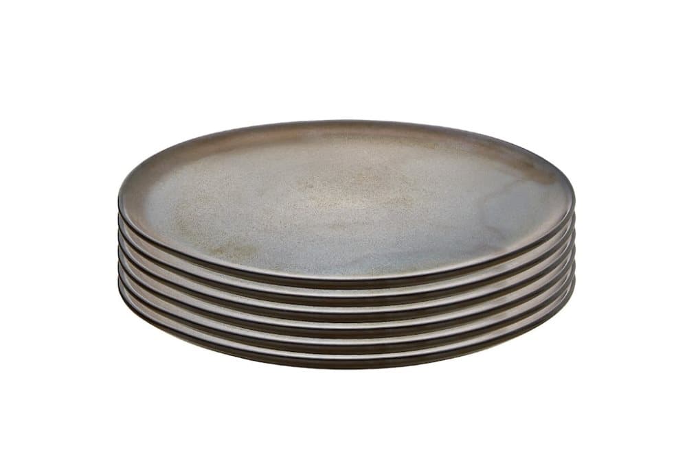 Raw Middagstallrik Metallic Brown 6 st 28cm