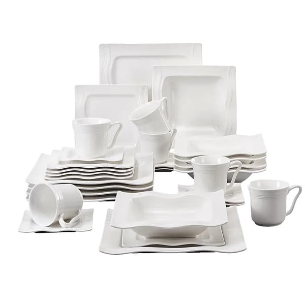 Porcelænsservise, Miljøvenlig Højtemperaturbestandig, Komplet 30/60-Delt Sæt,30-delt