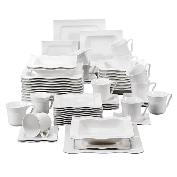 Porcelænsservise, Miljøvenlig Højtemperaturbestandig, Komplet 30/60-Delt Sæt,30-delt 60-Piece