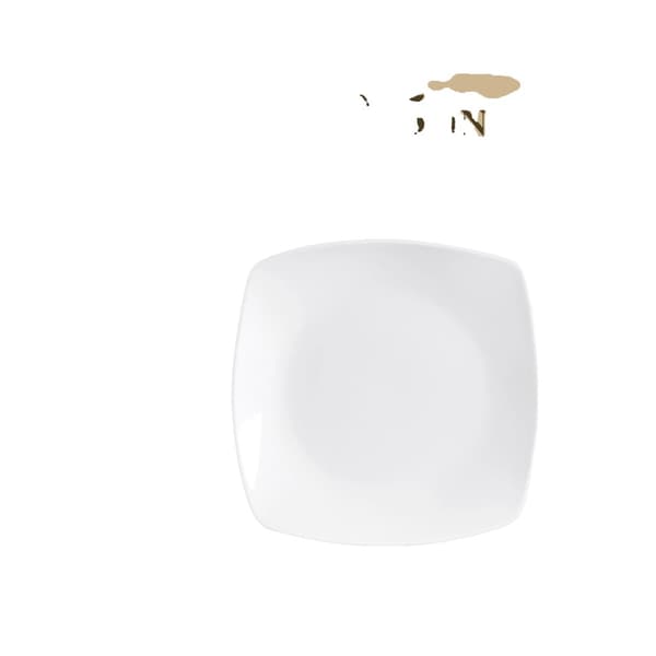Porslinsset, Elegant Fyrkantig Design, Hållbart Keramiskt Material,6 ST, Middagstallrik
