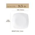 Miniatyrbillede 2 af 2: Porcelænsæt, Elegant Firkantet Design, Holdbart Keramisk Materiale,6 PCS, Middagstallerken