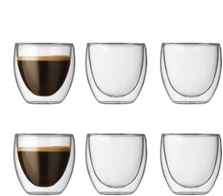 Pavina Espresso Glas, dubbelväggigt 6-pack, 8cl
