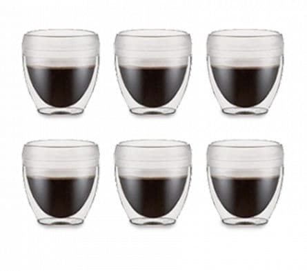 Pavina Outdoor 6-pack dubbelväggigt krus, 25cl BPA-fri plast
